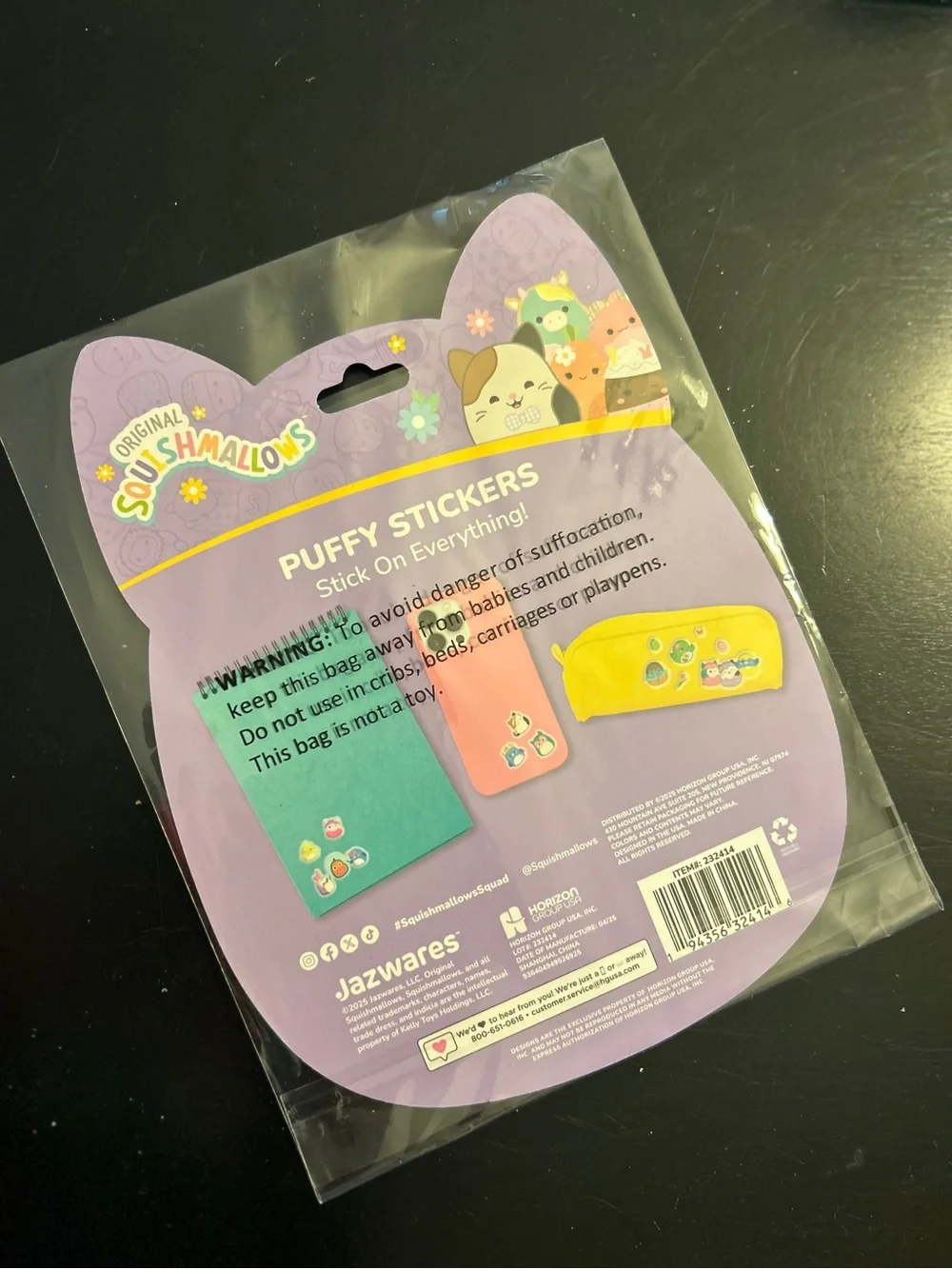 Squishmallows Purple Holographic Puffy Sticker Sheet - 33pc